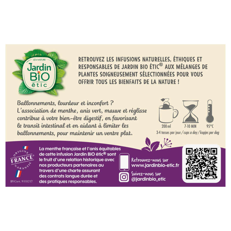 Jardin Bio Infusion ventre plat 20 - 30g