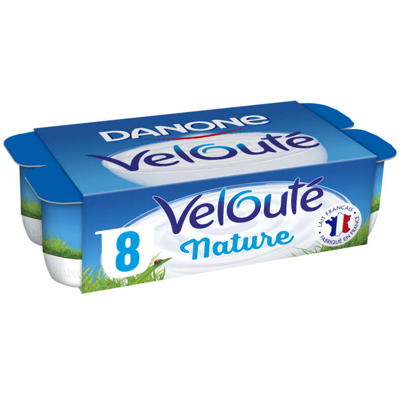 Danone Velouté Yaourt Brassé Nature 8x125g