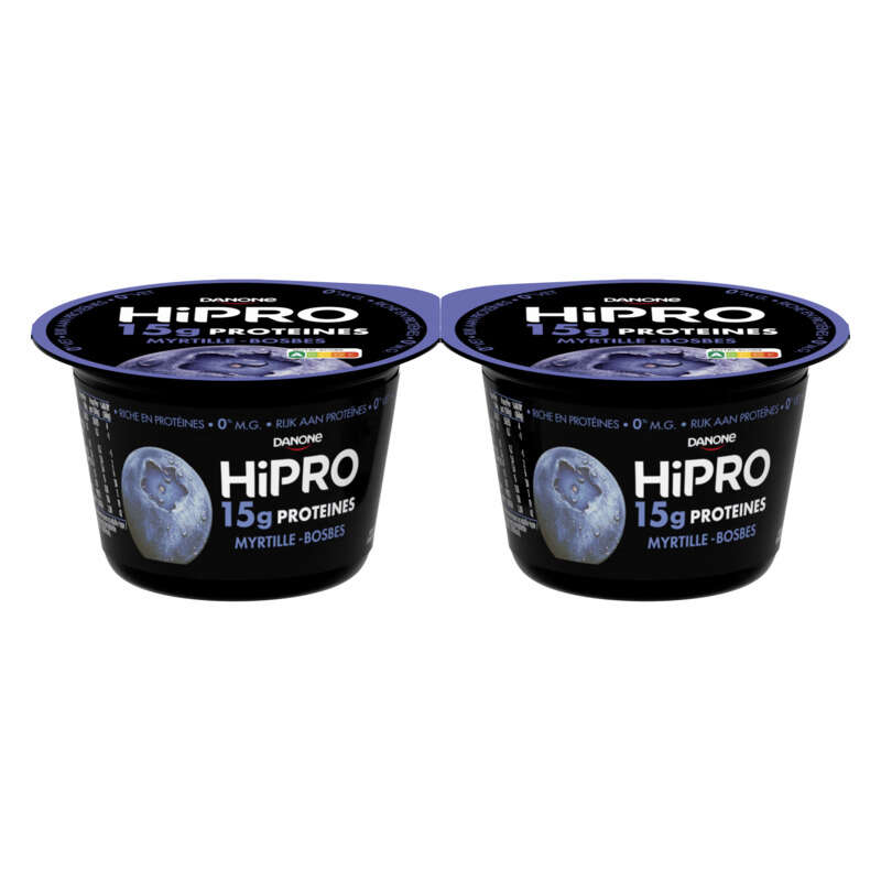 Hipro Yaourt Myrtille 15g Protéines 2x160g