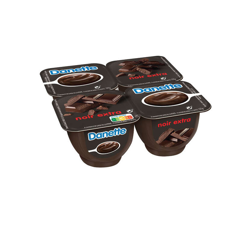 Danette Crème Dessert Chocolat Noir Extra 4x125g