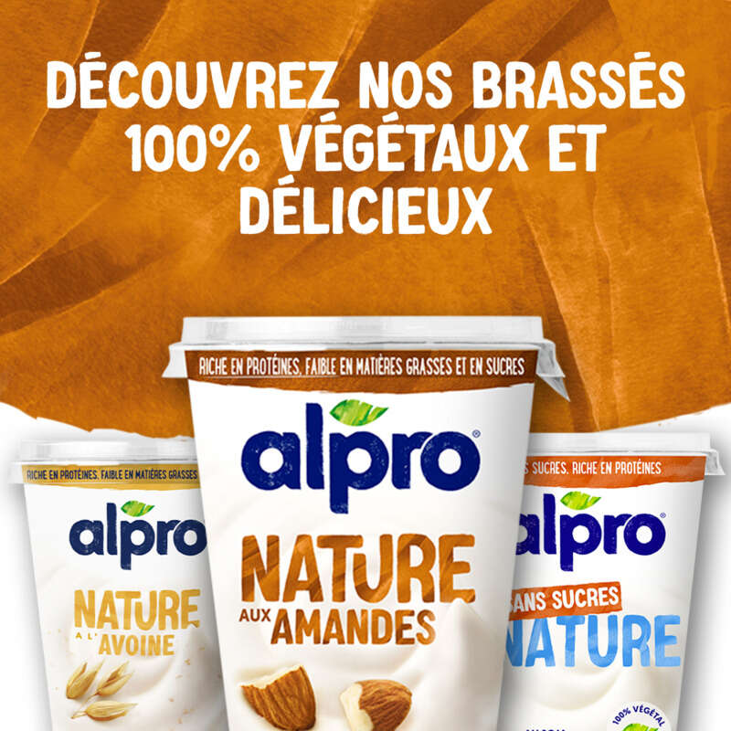 Alpro Dessert Végétal Nature Aux Amandes Soja 500g