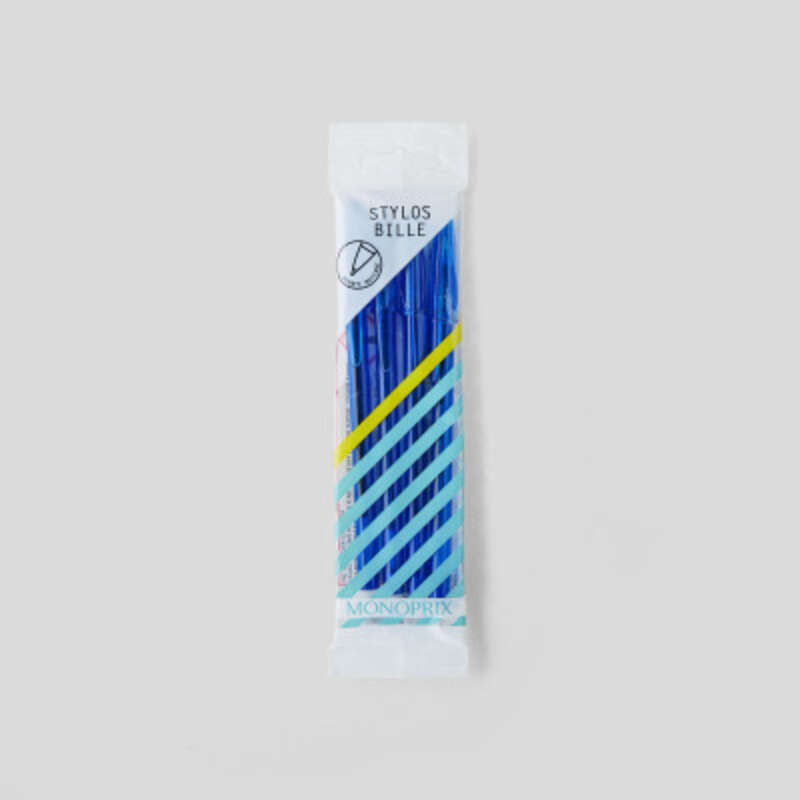 Monoprix Stylo À Bille Bleu x4
