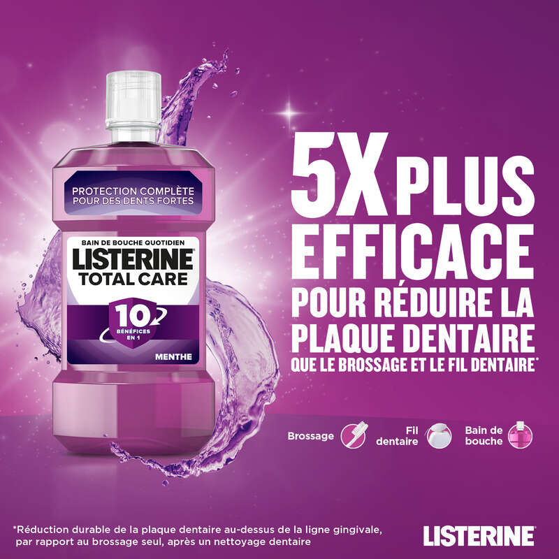 Listerine Bain de Bouche Quotidien Total Care 500ml