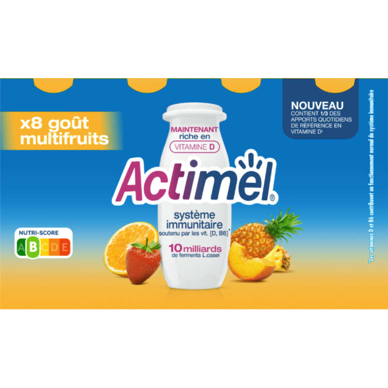 Actimel Yaourt À Boire Multifruits 8x100g