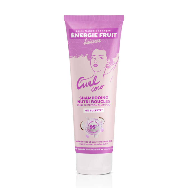 Énergie Fruit Shampooing Coco Et Beurre De Karité Cheveux Bouclés Bio 250ml