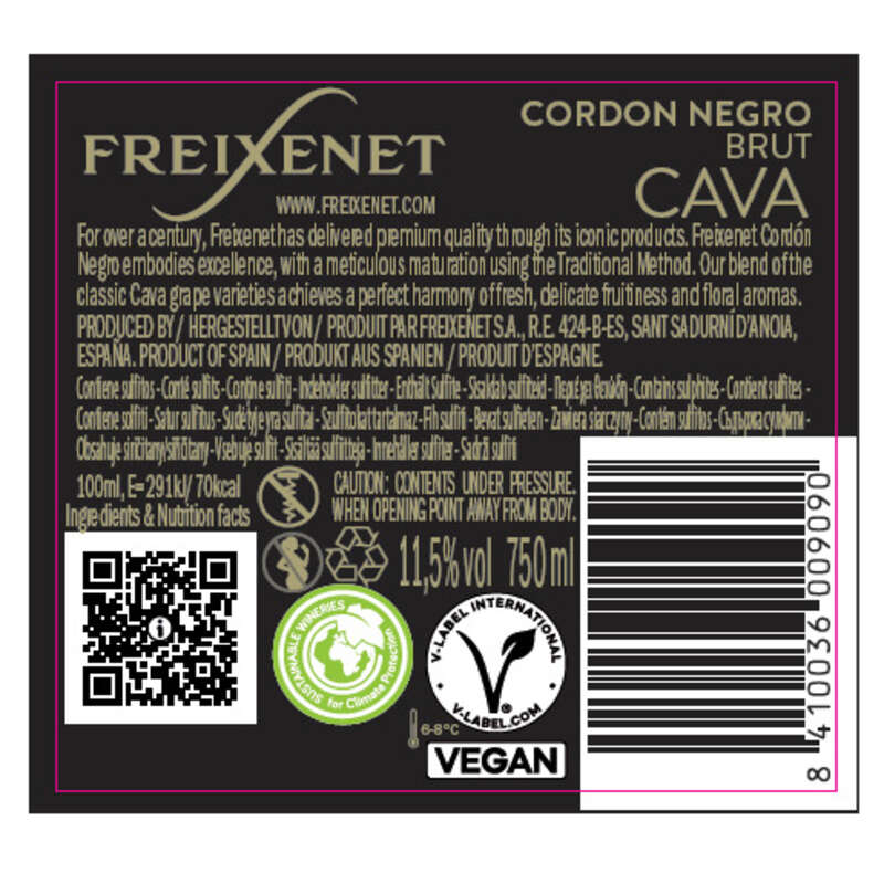 Freixenet Cordon Negro vin pétillante brut 75cl