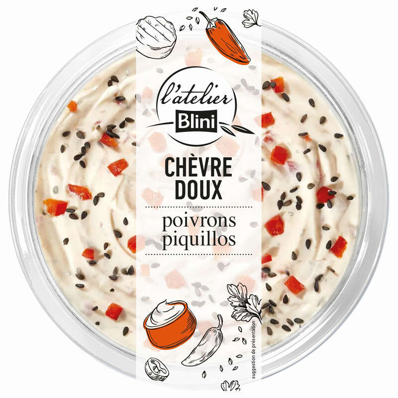 Atelier blini chèvre poivrons piquillos 140g