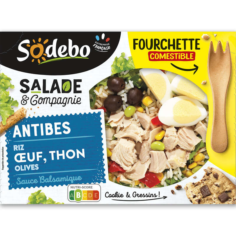 Sodebo Salade & Compagnie Antibes Thon Crudités Riz 320G