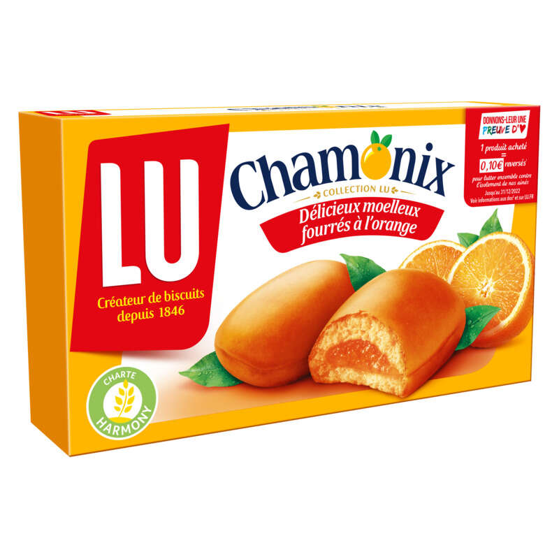 Lu Chamonix Biscuits fourrés à l'Orange 250g