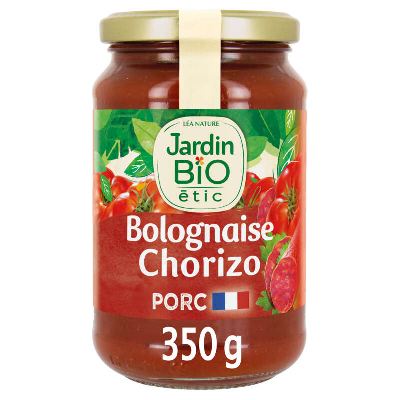 Jardin bio sauce bolognaise au chorizo 350g