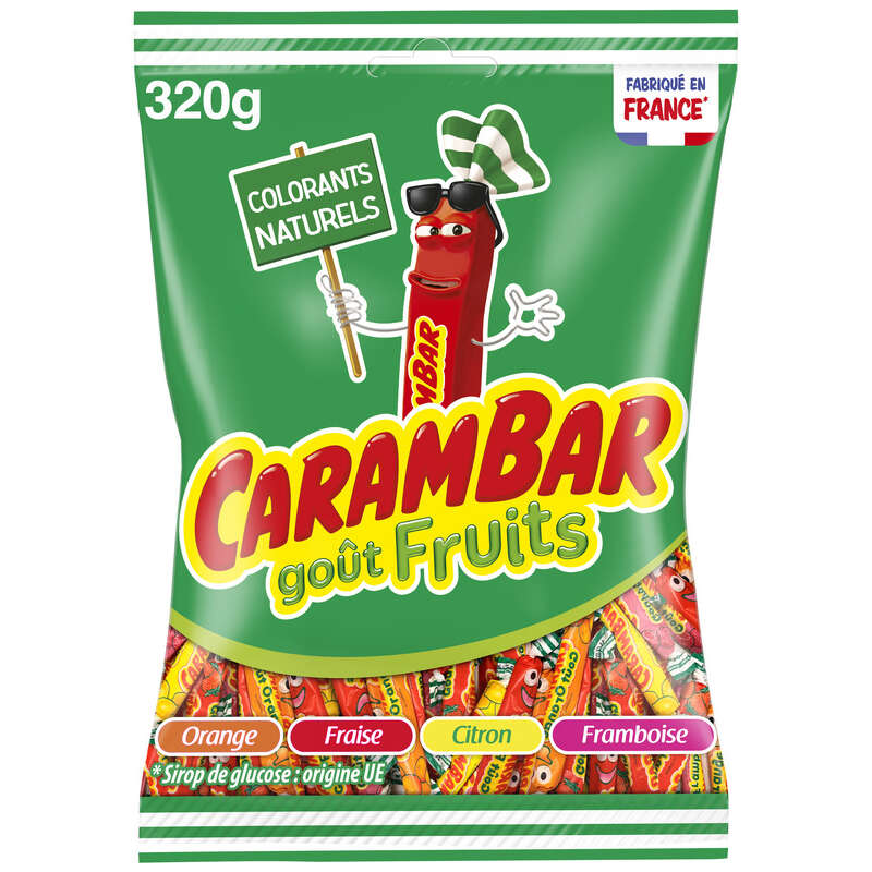 Carambar Goût Fruits Colorants Naturels 320g