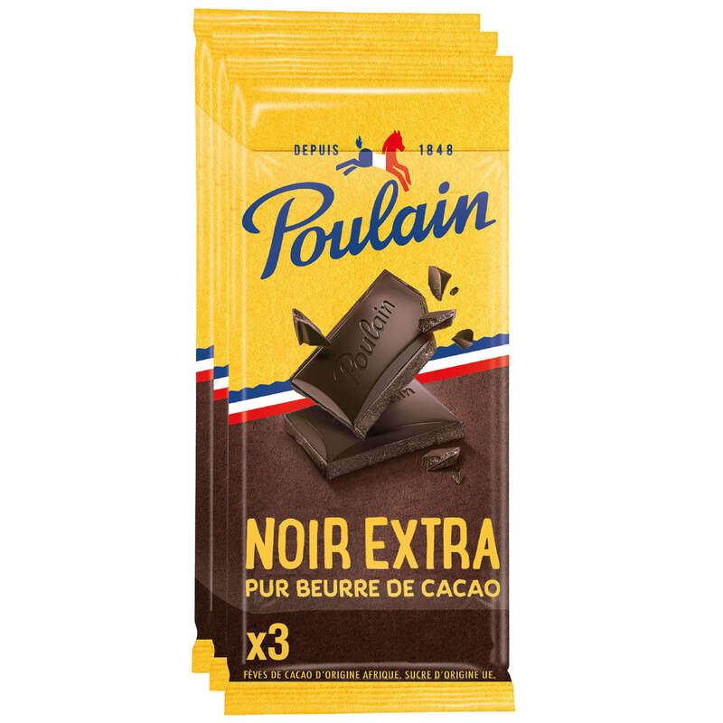 Poulain Tablette Chocolat Noir Extra 3x100g