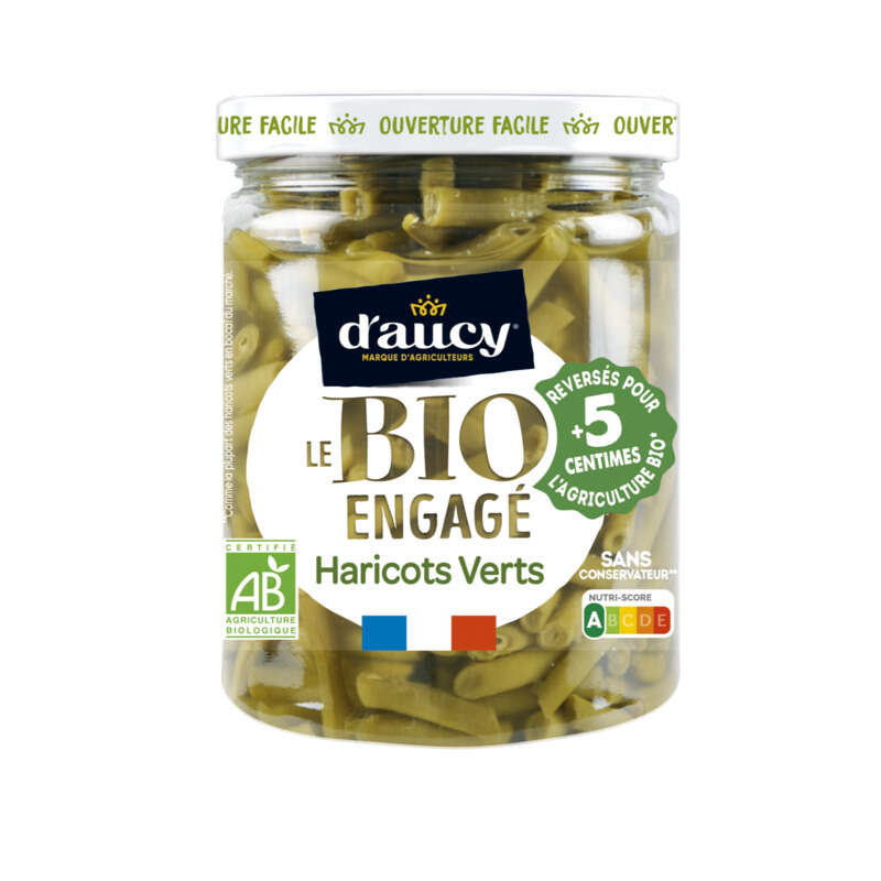 D'Aucy Haricot Vert sans Sel Ajouté Bio 290g