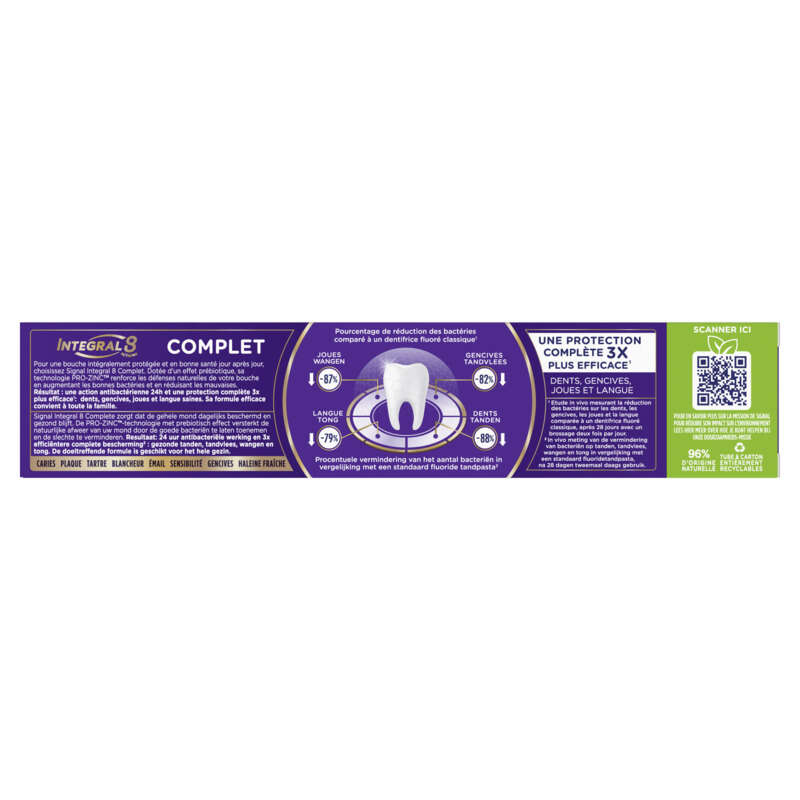 Signal Intégral 8 Dentifrice complet prébiotique 75ml