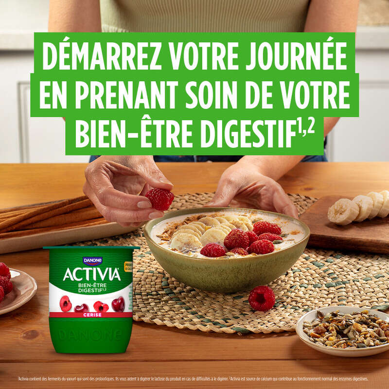 Activia Yaourt aux fruits cerise bifidus 4x125g