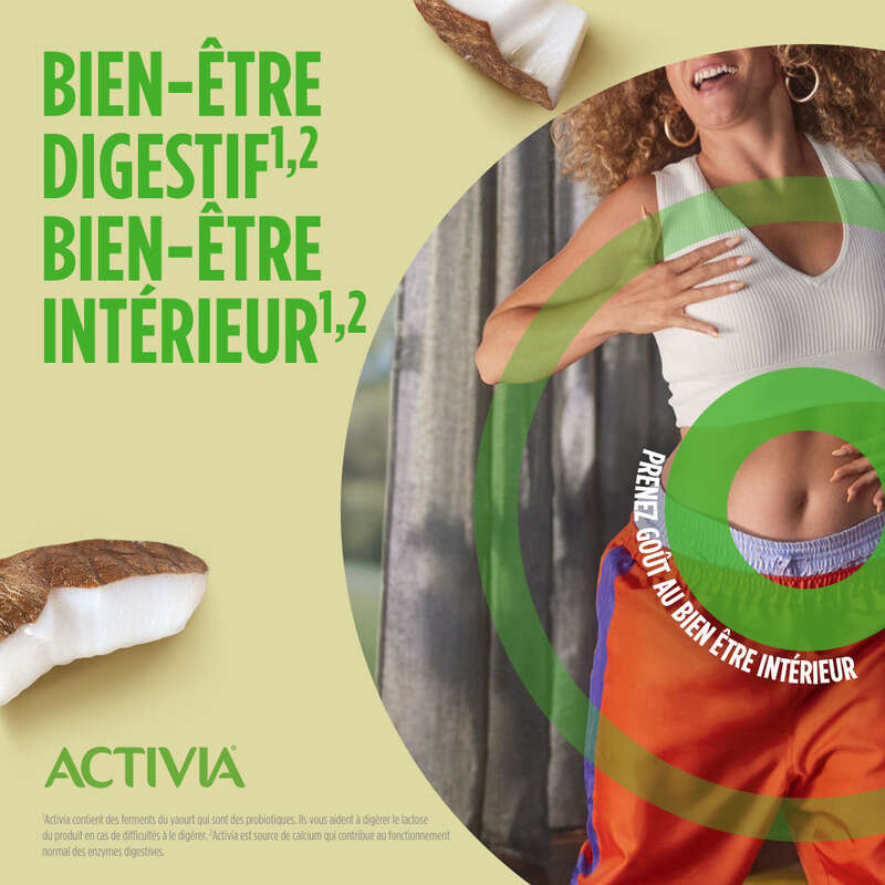 Activia Yaourt Bifidus Saveur Coco 4x125g