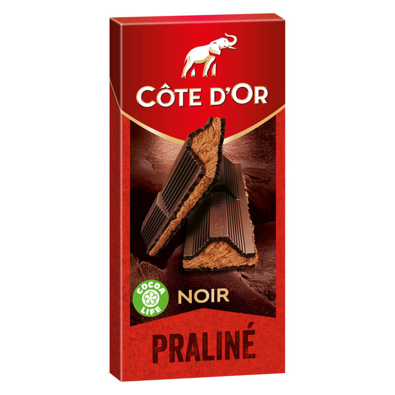 Côte d'Or Tablette Chocolat Noir fourré Praliné 200g