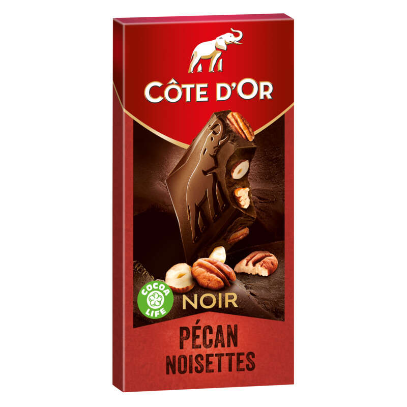 Côte d'Or Tablette Chocolat Noir aux Noix de Pécan et Noisettes 180g