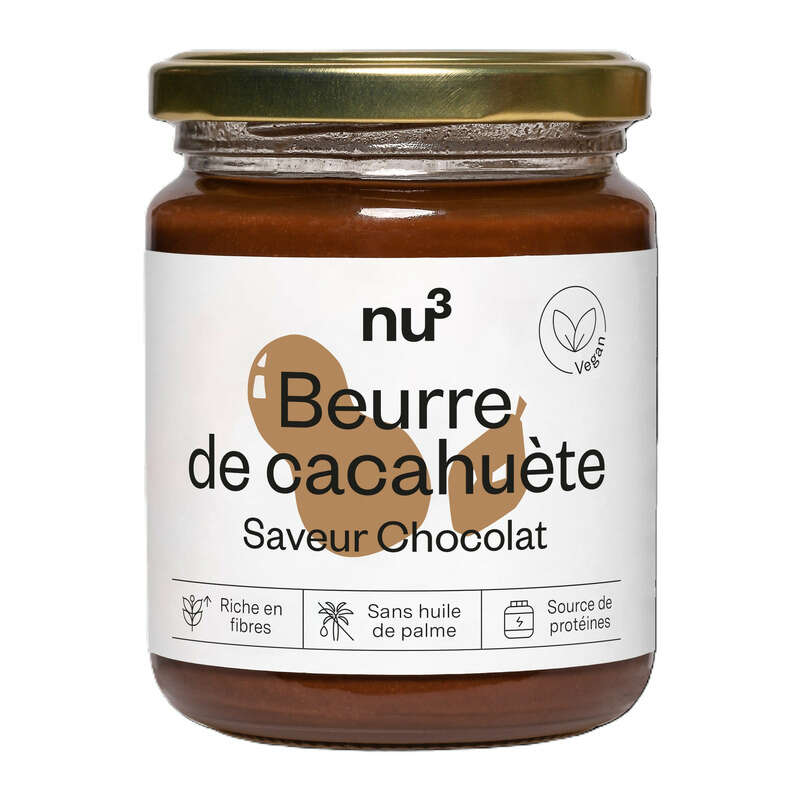 Nu3 Beurre de Cacahuète saveur chocolat 250g