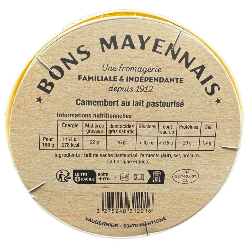 Bons Mayennais Camembert 250g