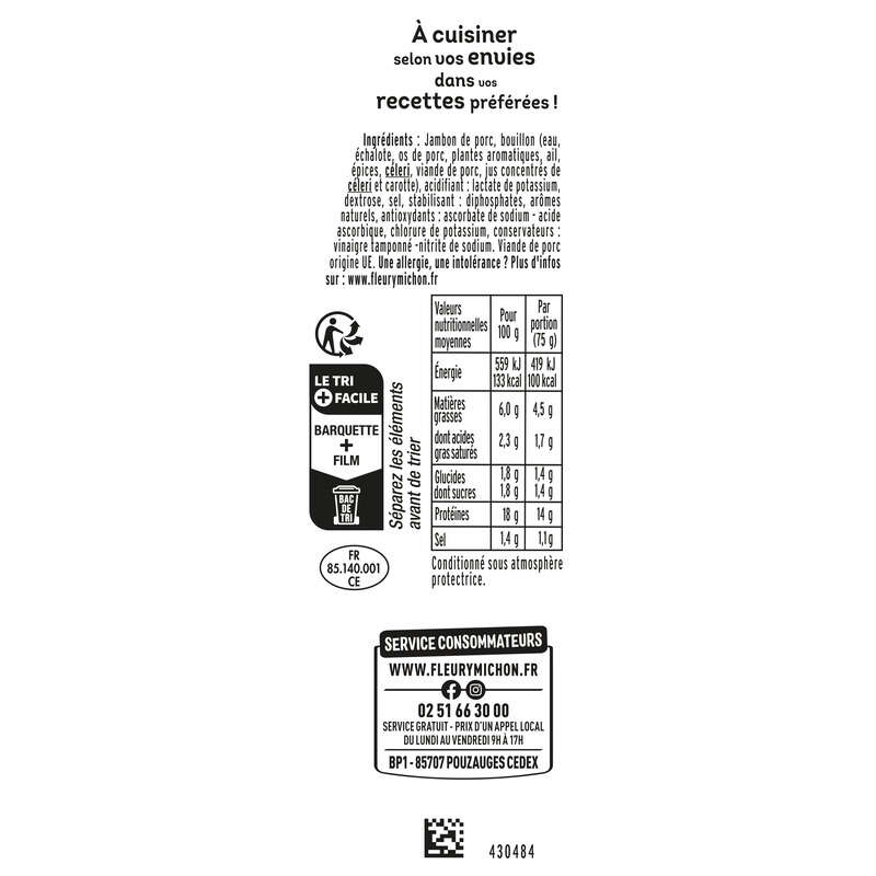 Fleury Michon Dés De Jambon -25% De Sel 2x75g