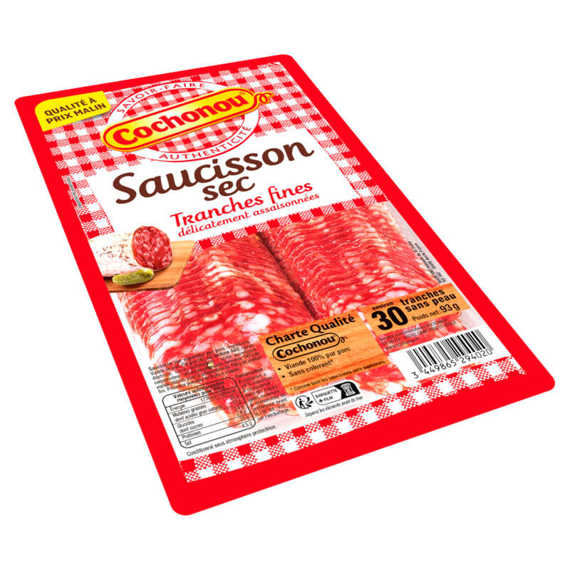 Cochonou Saucisson Sec 30 Tranches Fines 93g