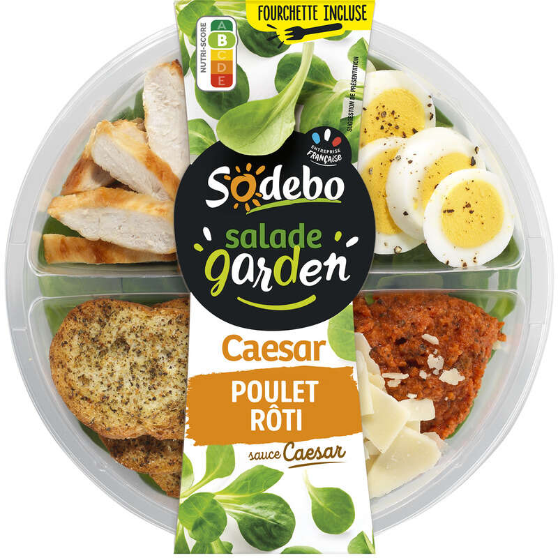 Sodebo Salade Garden Poulet Caesar 240g