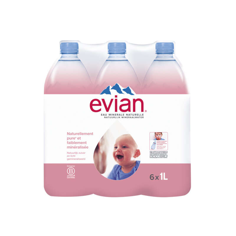 Evian Eau minérale naturelle 6x1L