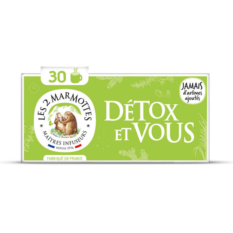 Les 2 Marmottes Infusion Détox et Vous 30 Sachets 50g