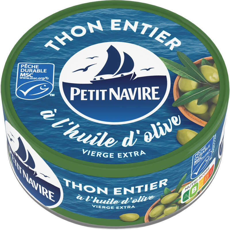 Petit Navire Thon Entier Msc Huile D'Olive Vierge Extra 160g