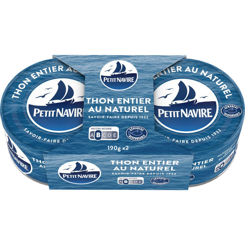 Petit Navire Thon Albacore Entier Au Naturel 2x140g