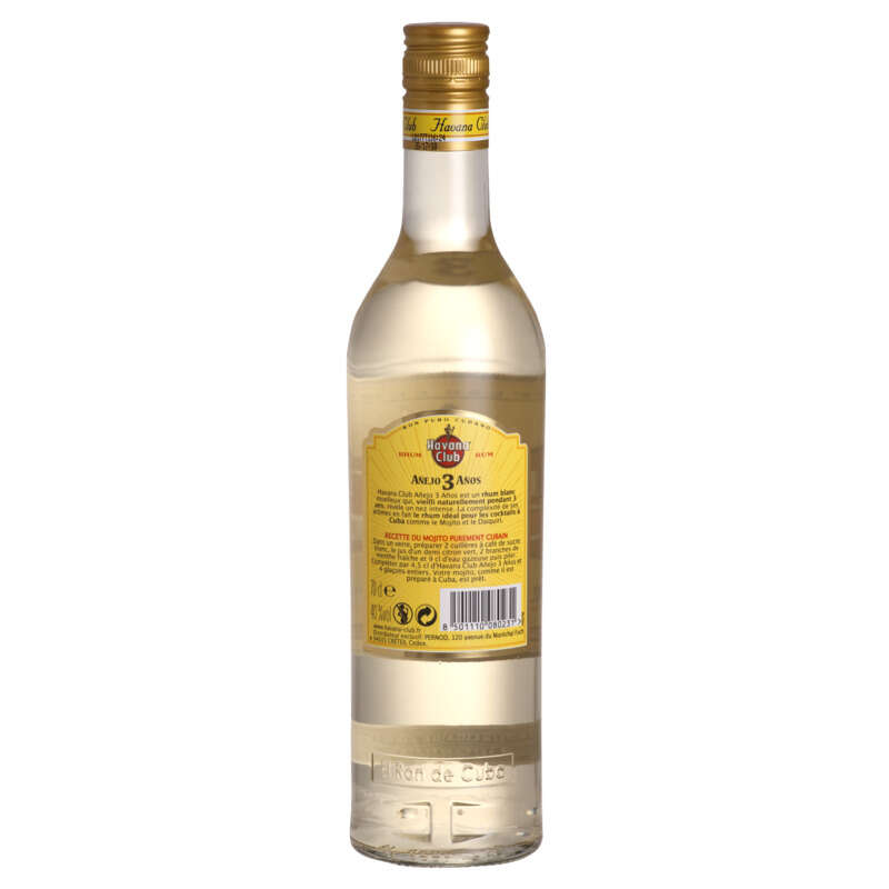 Havana Club Rhum Cubain Blanc 3Ans 70cl