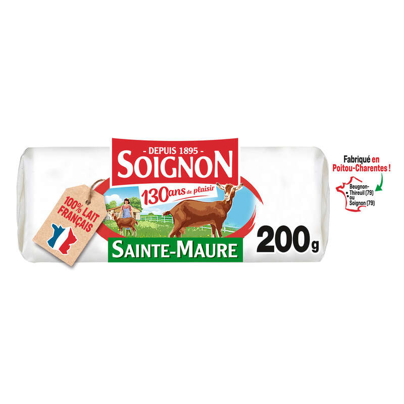 Soignon Sainte Maure Fromage De Chèvre 200g