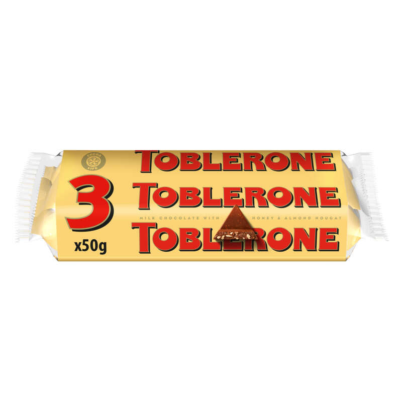 Toblerone Barres Chocolatées Au Lait Nougat Et Amandes 3x50g