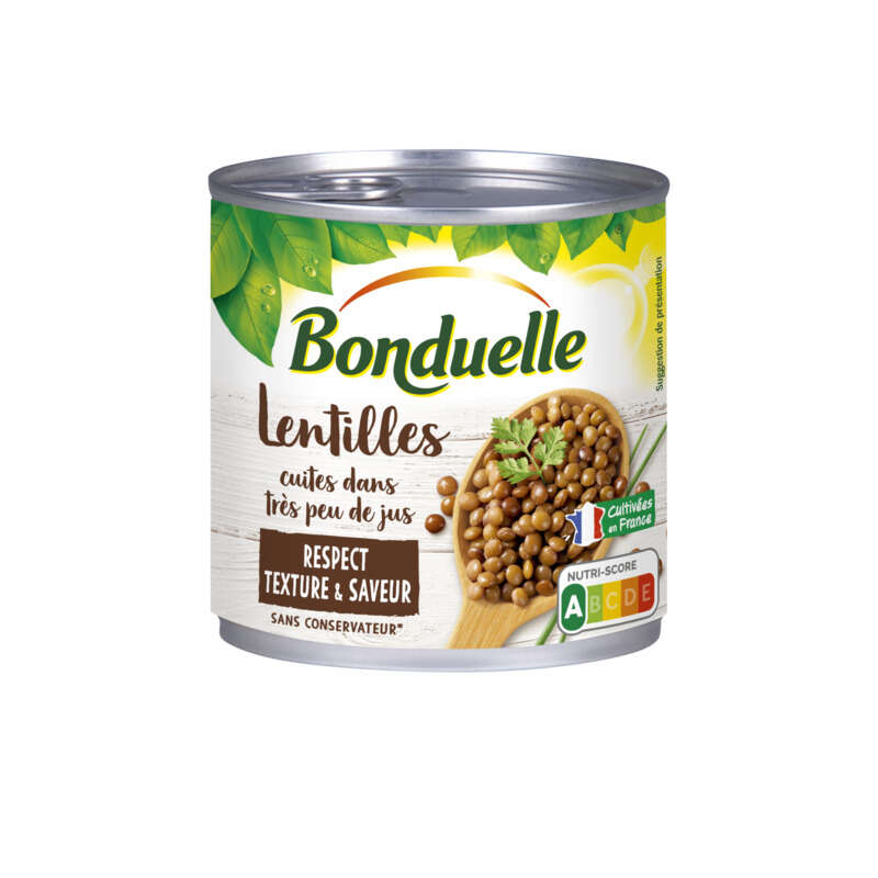 Bonduelle Lentilles cuites dans très peu de jus 265g