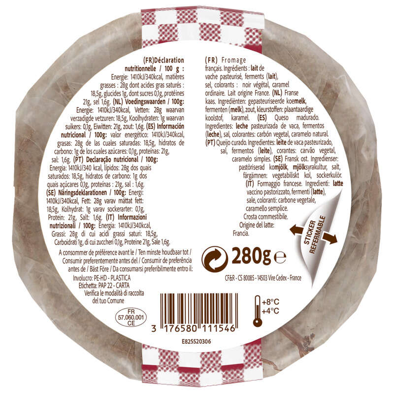 Le Rustique Tomme Fruitée 280g