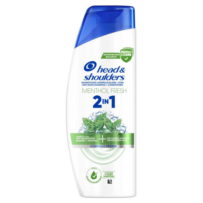 Head & Shoulders menthol fresh 2en1 shampoing antipelliculaire 300ml