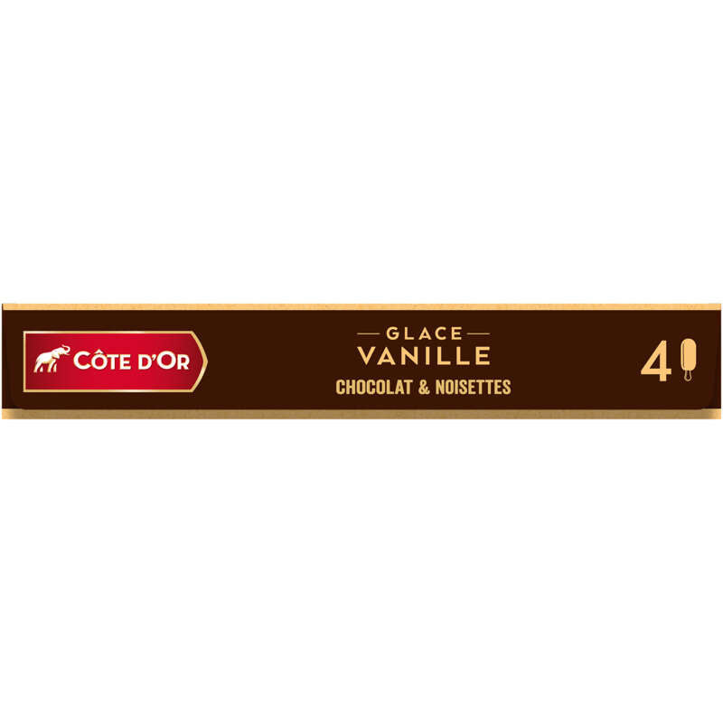 Côte d'Or 4 Bâtonnets Vanille Chocolat Lait Noisette 260g