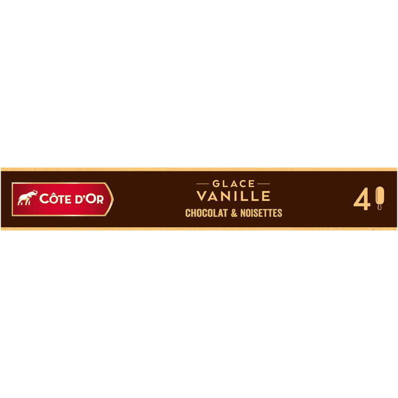 Côte d'Or 4 Bâtonnets Vanille Chocolat Lait Noisette 260g