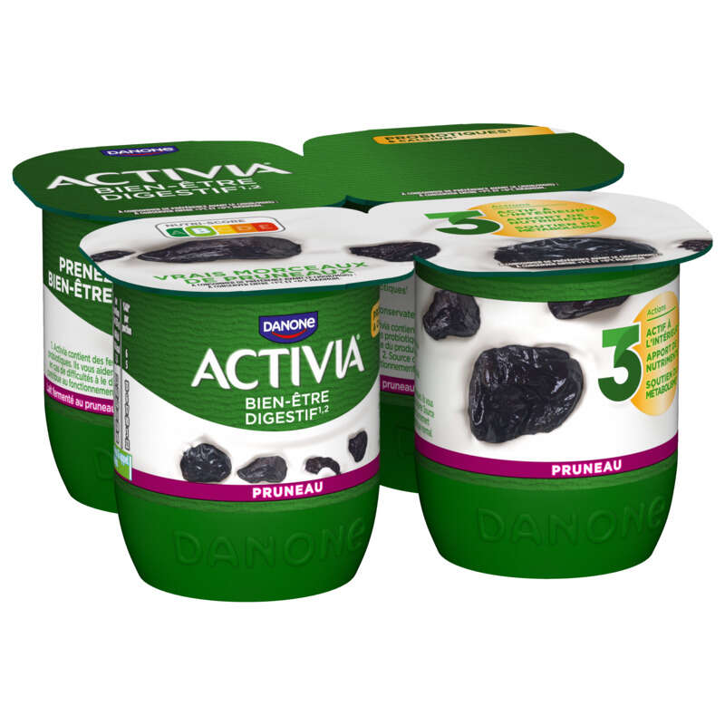 Activia Yaourt Aux Fruits Pruneau Bifidus 4x125g