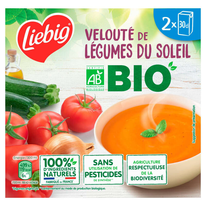 Liebig Velouté de légumes du soleil Bio 2x30cl