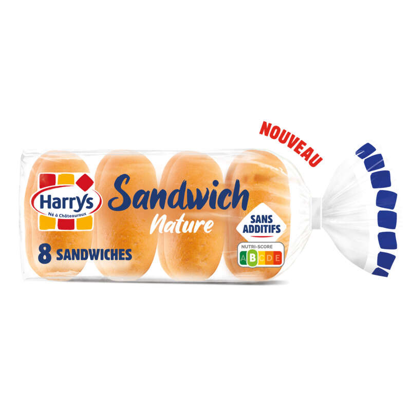 Harrys Pain sandwich Nature sans additifs x8 360g