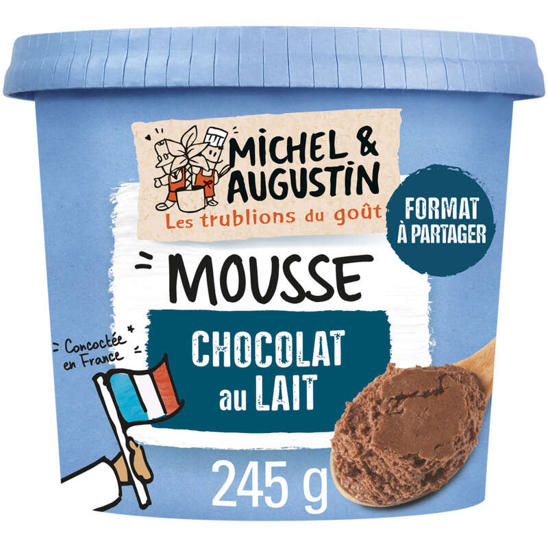 Michel & Augustin L'incroyable Mousse Au Chocolat Au Lait 245g