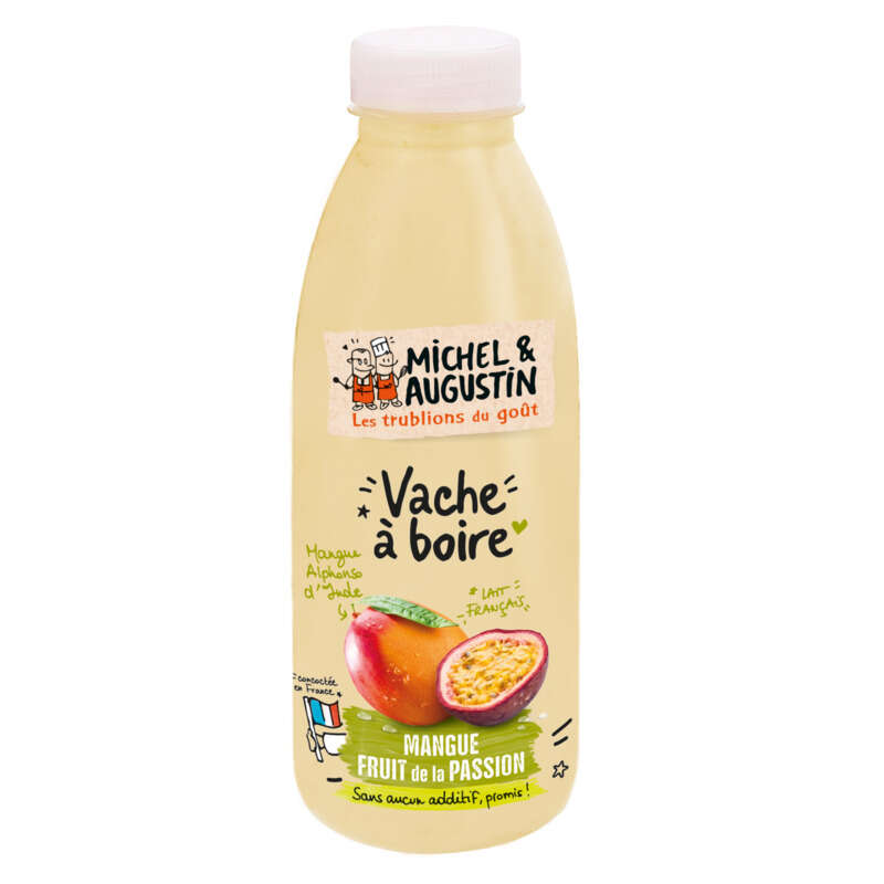 Michel & Augustin Yaourt Vache À Boire Mangue & Fruits De La Passion 500ml