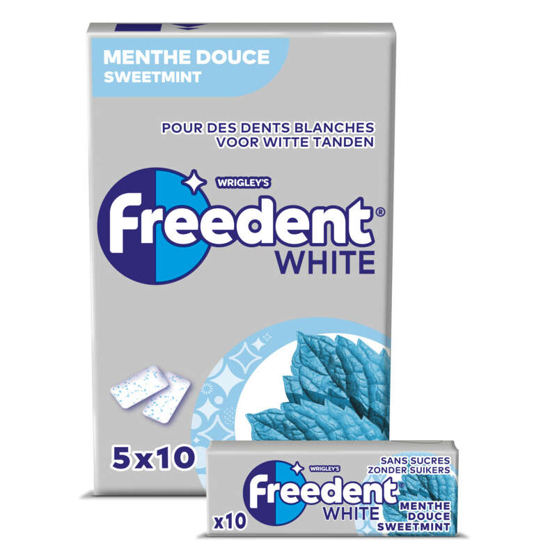 Freedent White Chewing Gum À La Menthe Douce Sans Sucres 70g