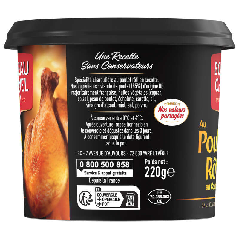 Bordeau Chesnel Spécialité Charcutière Au Poulet Rôti En Cocotte 220g