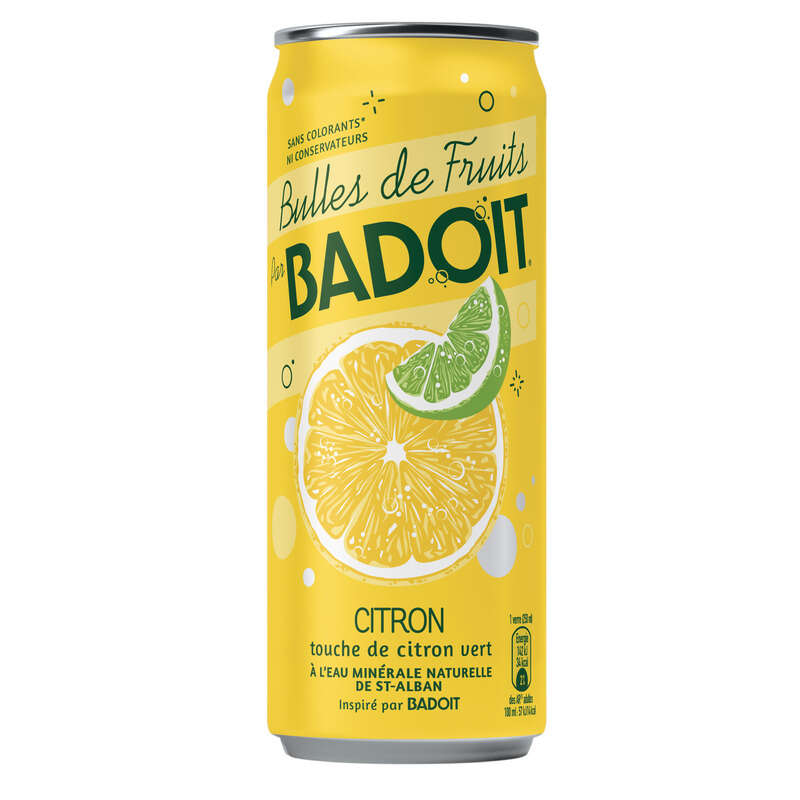 Badoit Bulles de Fruits Citron Touche de Citron Vert 33cl