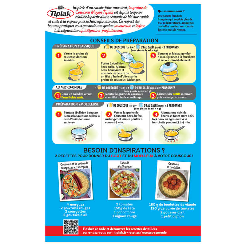 Tipiak Couscous Moyen 1kg
