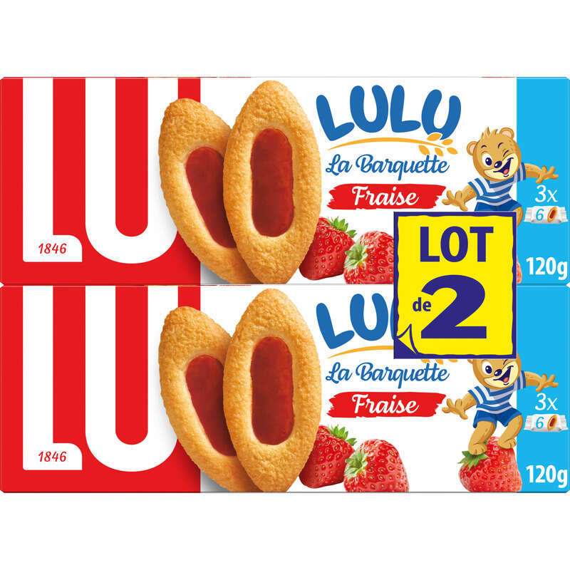 Lu Lulu La Barquette Biscuits Fraise 120g