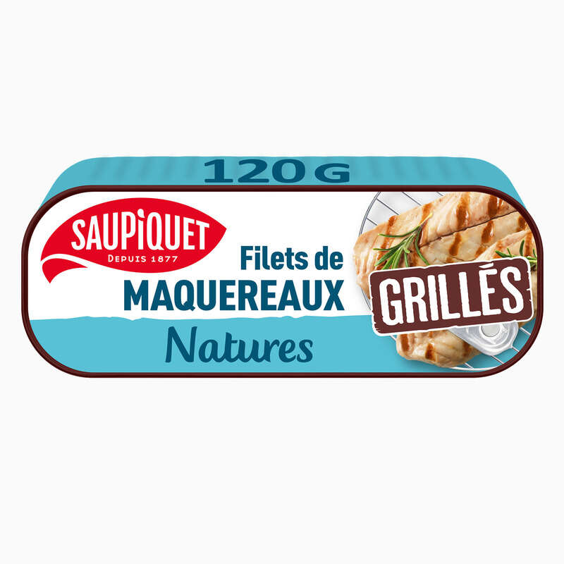 Saupiquet Filets De Maquereaux Grillés Natures 120g